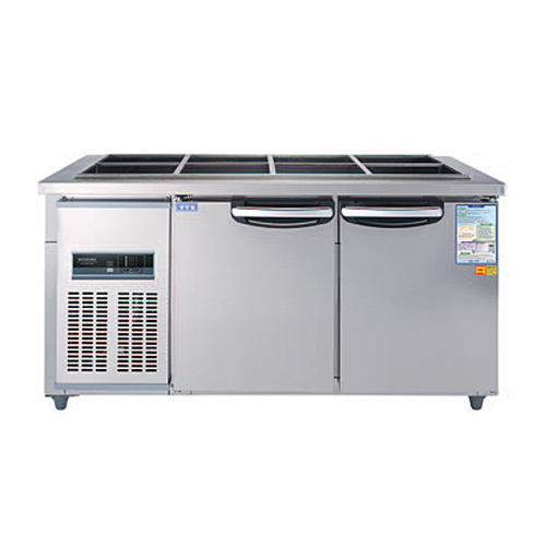 우성 업소용 반찬 냉장고 찬밧드 1500 WSM-150RB(메탈) 주방 테이블 냉장고